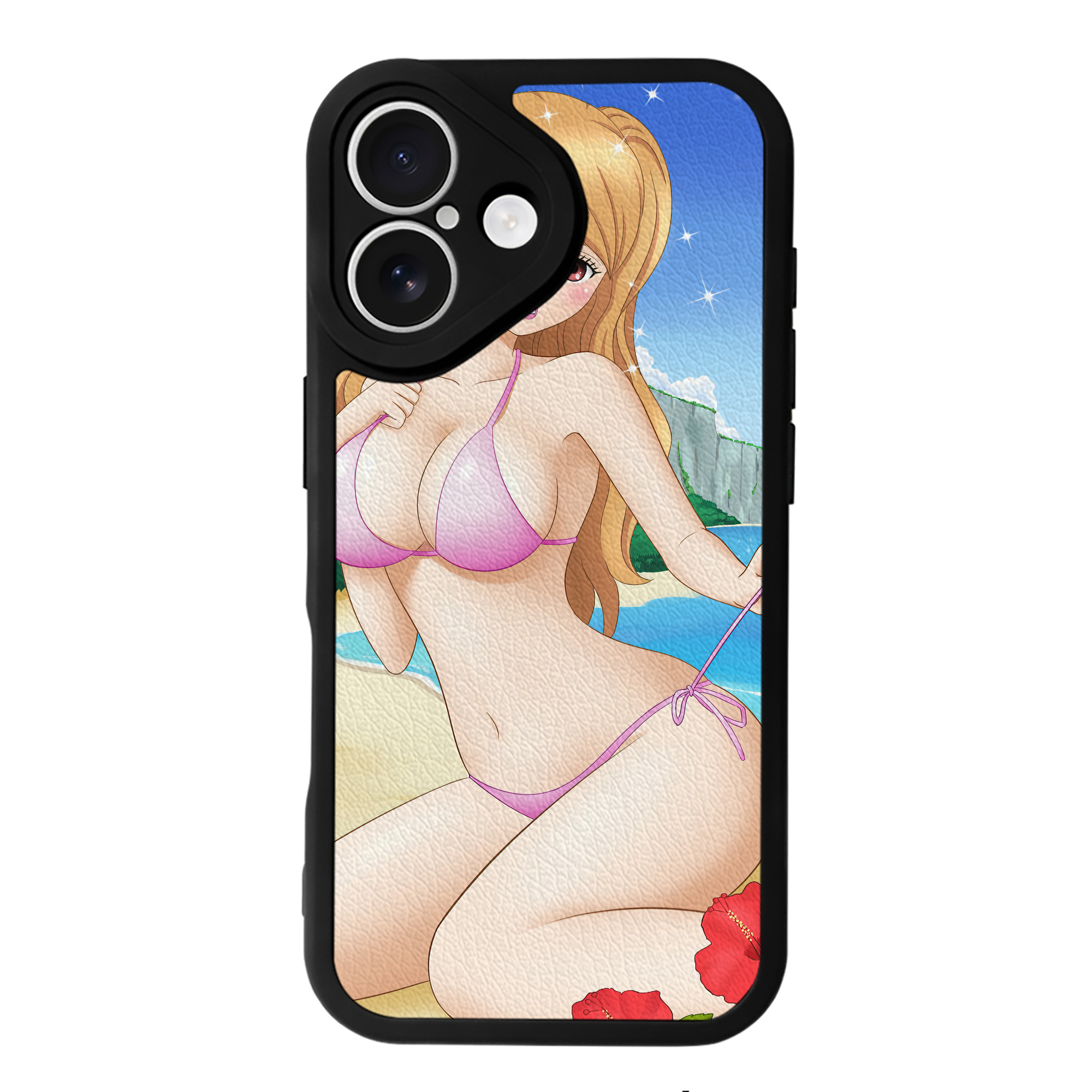 （画像用） ワンピース ONE PIECE 【iPhone 16シリーズ対応】シリコンスマホケース（レザー調） 材質：シリコン